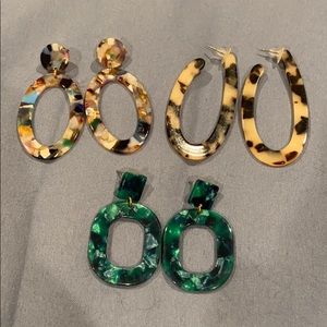 Fun set of acetate earrings!